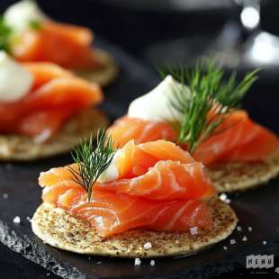 Recette Apéritif : Blinis au Sarrasin et Saumon Fumé