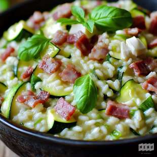 Risotto Courgettes Lardons