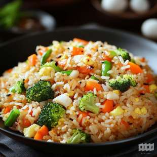 Riz Sauté aux Légumes et Soja