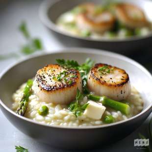 Risotto aux Asperges et aux Saint-Jacques