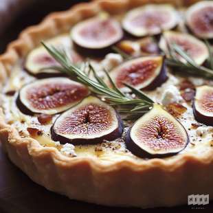 Quiche aux Figues, Chèvre, Miel et Romarin