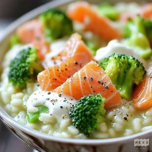 Risotto au Saumon et Brocoli