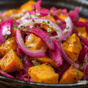 Papillotes de Betteraves et Patates Douces aux Oignons