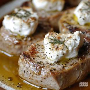 Pavés de Veau aux Moelleux de Chèvre