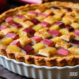 Tarte aux Prunes et à la Rhubarbe