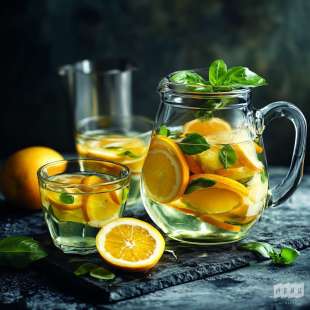 Eau Aromtisée aux Agrumes ,Concombre et Menthe