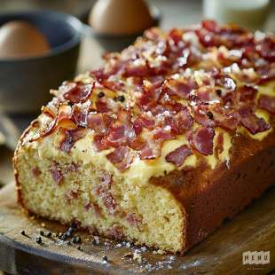 Cake au Reblochon et Lardons frais