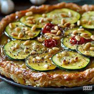 Tarte Tatin de Courgettes aux Pignons de Pin