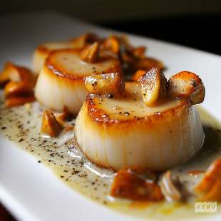 Saint-Jacques aux Girolles, Sauce Foie Gras
