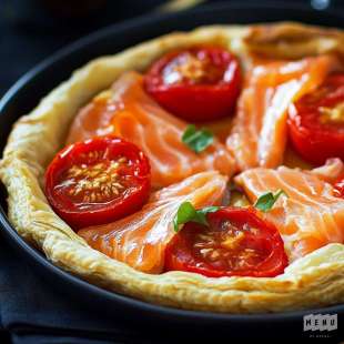 Tarte à la Tomate et au Saumon