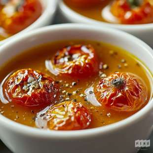 Soupe aux Tomates Cerise Rôties