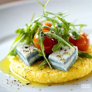 Polenta à la Roquette et au Roquefort, Végétarienne