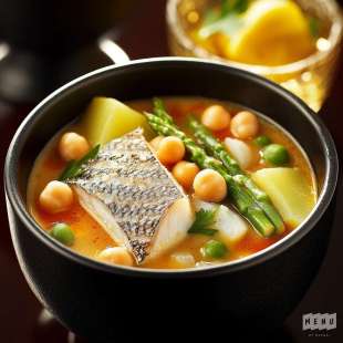 Aïoli de Bar, Bouillon de Crustacés