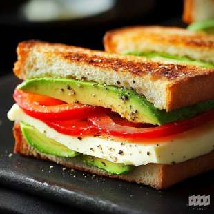 Croque-Monsieur Mozza Avocat et Poivron