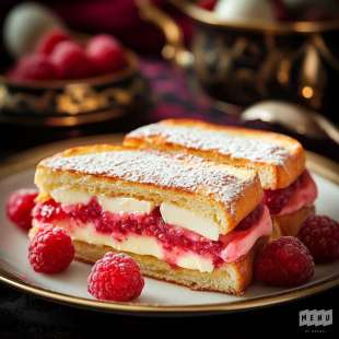 Recette Dessert : Croque-Monsieur à la Framboise