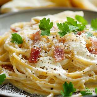 Spaghetti Carbonara  Crème Fraîche 