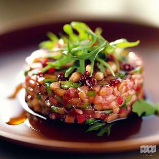 Tartare de Magret de Canard Fermier des Landes aux Baies de Sichuan