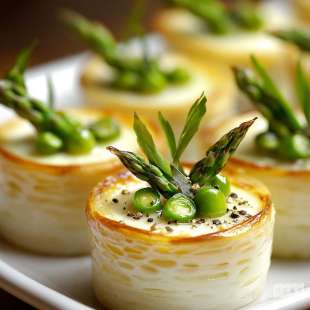 Petits Flans aux Asperges Vertes
