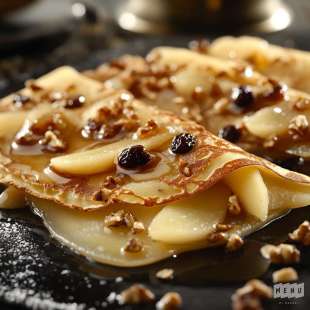 Crêpes aux Poires et aux Noix