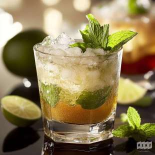Mojito au Rhum Blanc Adouci au Sucre Roux