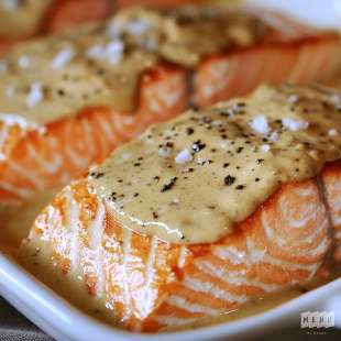 Saumon à la Crème de Moutarde