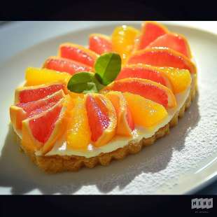 Tarte aux Agrumes Yuzu, Orange et Pamplemousse