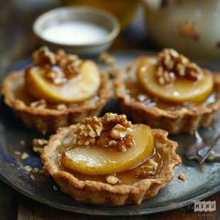 Tartelettes Rustiques Poire, Miel et Noix