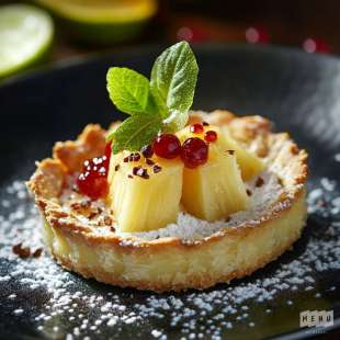 Tarte à l'Ananas, au Coco et au Citron Vert
