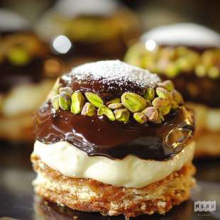 Saint Honoré Chocolat Pistache