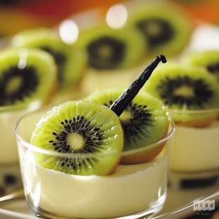Panna Cotta Vanillée aux Kiwis de l'Adour