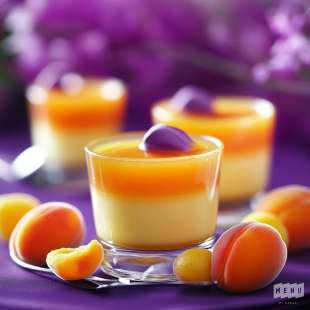 Panna Cotta à la Lavande, Compotée d'Abricots