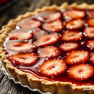 Tarte aux Fraises à la Gelée de Groseille