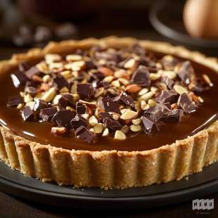 Tarte au Chocolat, Éclats de Caramel aux Amandes