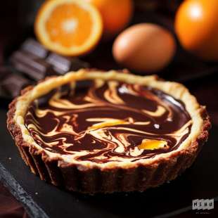 Tarte Marbrée Chocolat-Orange