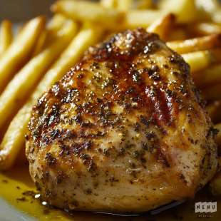Quart de Poulet Fermier Rôti, Frites (Surgelées)