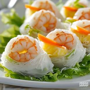 Rouleau de Printemps Crevettes et Ananas