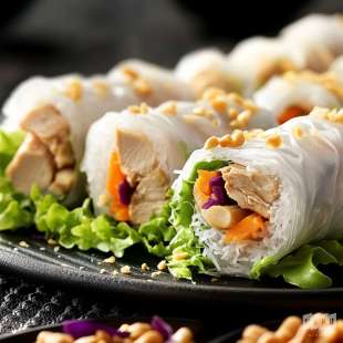 Rouleau de Printemps Poulet et Cacahuètes