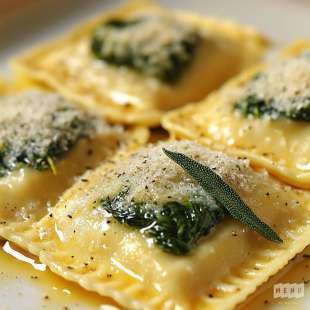 Raviolis Farcis aux Epinards et à la Ricotta