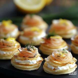 Mini Blinis au Tarama et Citron
