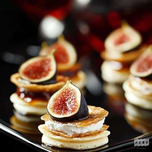 Mini Blinis au Foie Gras et Figue