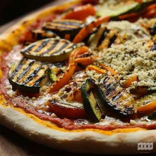 Pizza aux Légumes Grillés et Fromage Vegan