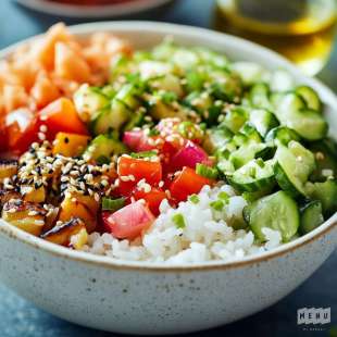 Poke Bowl aux Légumes Crus