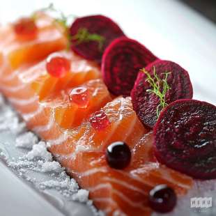 Saumon Gravlax à la Betterave et Gin (Préparation 1 Kg)