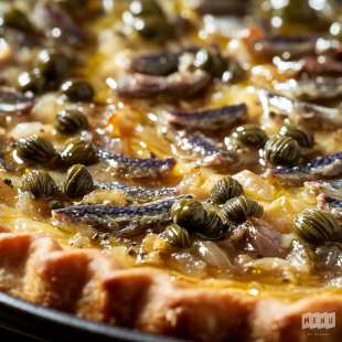 Pissaladière aux Anchois et Câpres