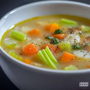 Consommé de Légumes et Gingembre