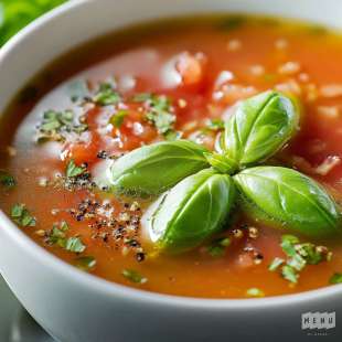Consommé de Tomate et Basilic