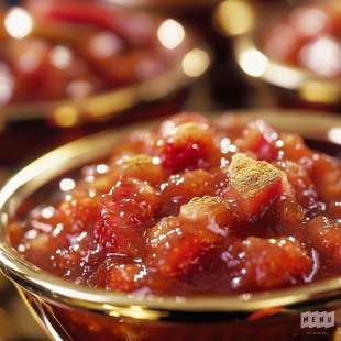 Chutney de Rhubarbe et Fraise (Préparation pour 1 Kg)