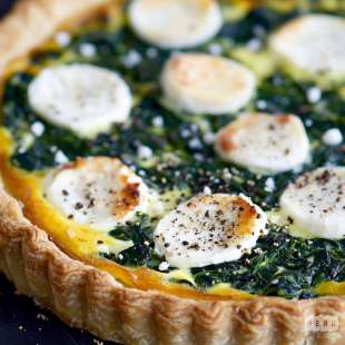 Quiche aux Épinards et Fromage de Chèvre