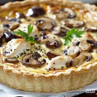 Quiche au Poulet et Champignons