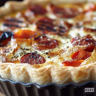 Quiche au Chorizo ​​et aux Poivrons